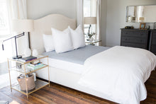 Load image into Gallery viewer, Better Bedder keeps sheets having minimum wrinkles. How to keep fitted sheets from popping off? Tired of your fitted sheet popping off at night? Try the Better Bedder now! The Better Bedder will hold your fitted sheets tight & in place on your mattress. No more fitted sheets popping off! You can even eliminate the fitted sheet if you wish!