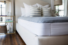 Load image into Gallery viewer, How to keep sheets on your bed hack - The Better Bedder! The Better Bedder will keep sheets on your bed! No more straps, zippers, or clips. You put it on once and it becomes a part of your mattress. Any sheet from any store will fit perfectly on your mattress. Works on most adjustable beds.